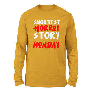 Shortest Horror Story - Monday Men/Unisex Drop Shoulder Sweatshirt in Heather Mustard color